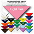 22"x22"x29" Blank Light Pink Solid Imported 100% Cotton Pet Bandanna